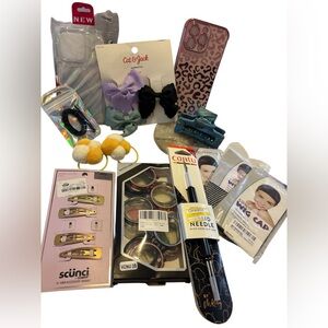 Bundle 12 pieces of accessories for hair and watch and cell phone .new